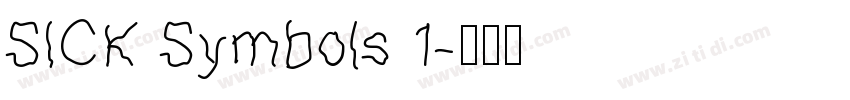 SICK Symbols 1字体转换